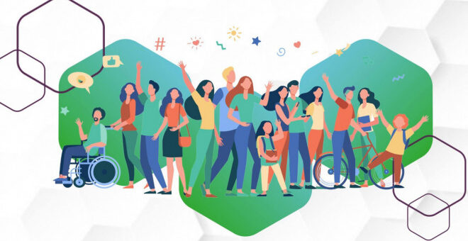 багато різних людей разом (фігурки)