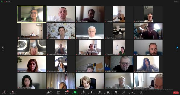 Лекція на тему «Особливості реалізації державної та місцевої політики в умовах воєнного стану та післявоєнного відновлення», яка відбувається в рамках освітнього марафону «Організація роботи на деокупованих територіях» в форматі Zoom-зустрічі