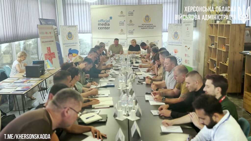 Ірина Верещук на засіданні Координаційного центру з підтримки цивільного населення при Херсонській ОВА