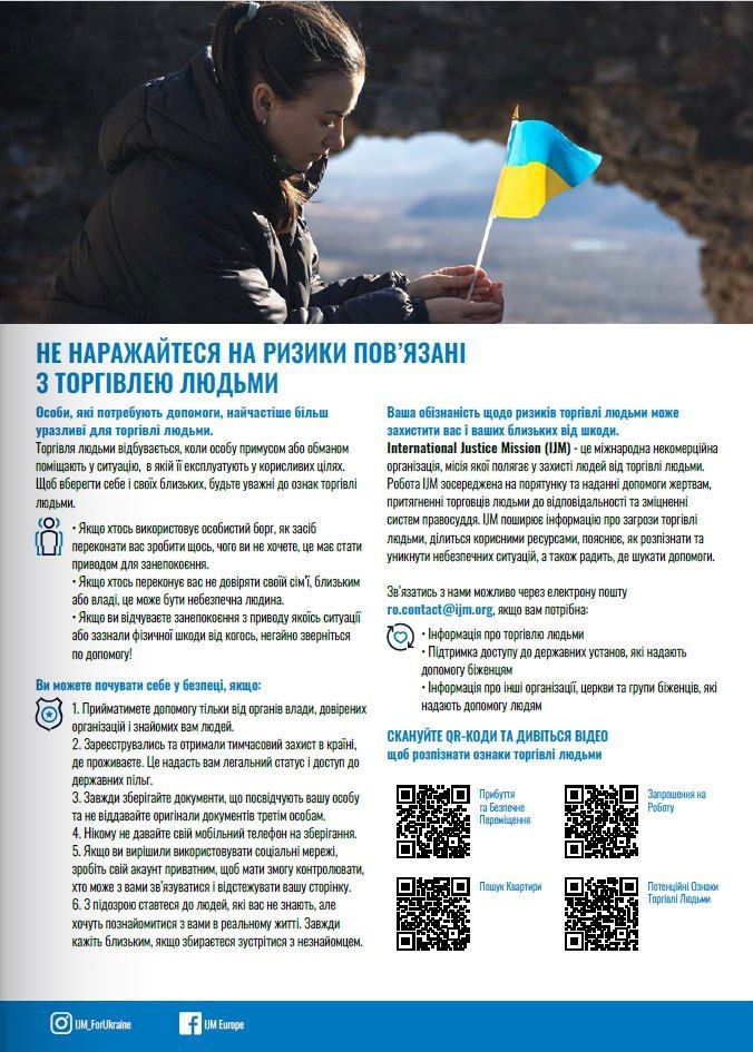 Торгівля людьми — небезпечна форма сучасного рабства, яка, на жаль, не втратила своєї актуальності у наш час