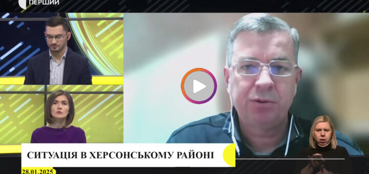 Фрагмент запису відео інтерв'ю Михайла Линецького (праворуч) кореспондентам Першого каналу