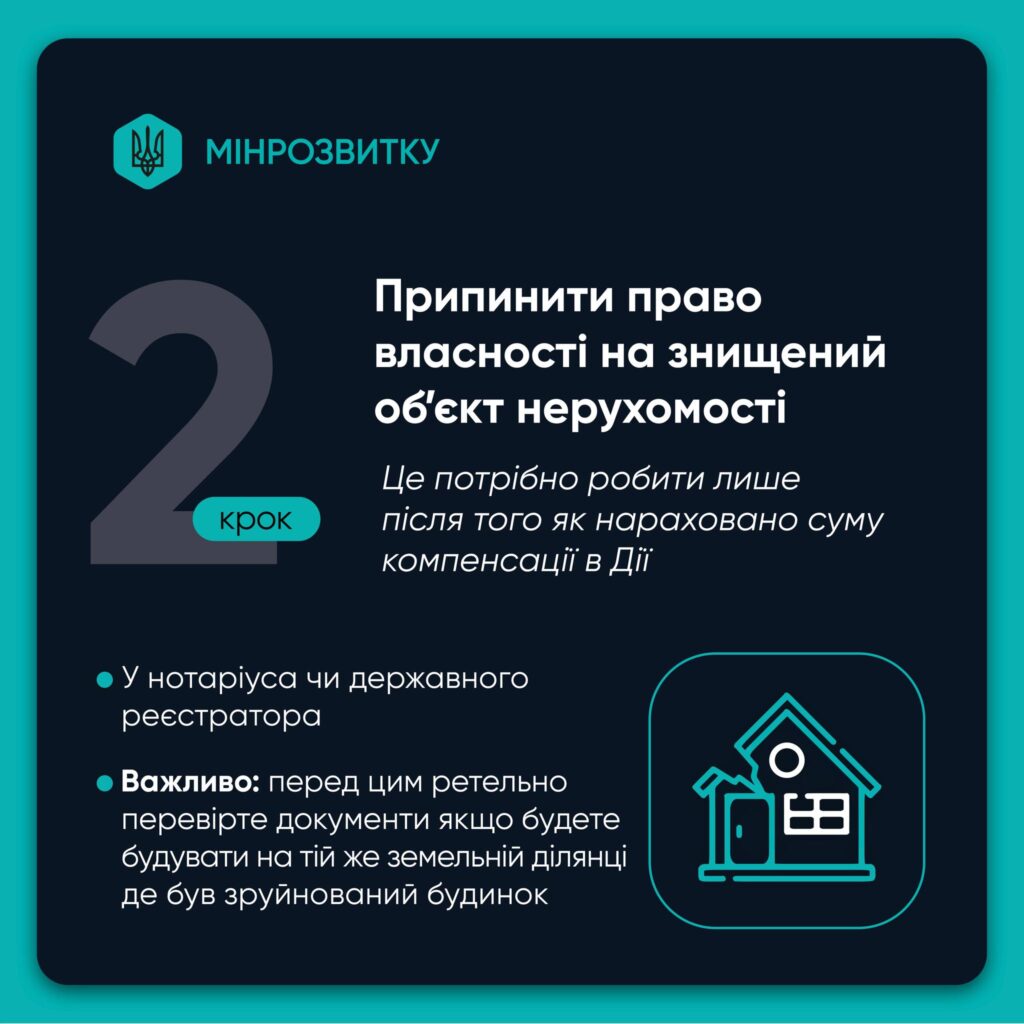 Компенсації за знищене житло: перші виплати для відбудови на власній земельній ділянці 