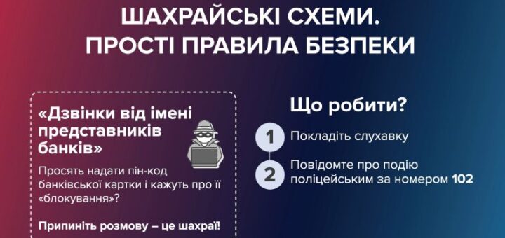 Шахрайські схеми. Прості правила безпеки