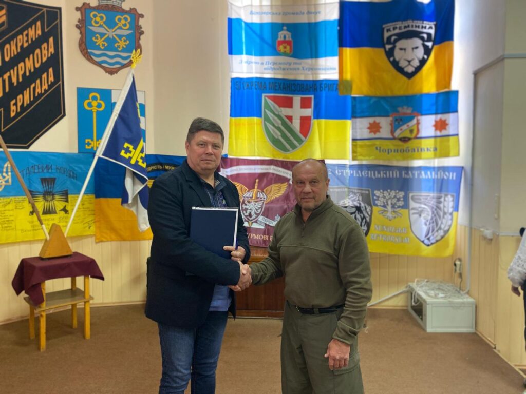 Начальник Білозерської СВА Ігор Острівний та голова Чопської міської ради Валерій Самардак підписали Меморандум про співробітництво між Чопською міською радою та Білозерською селищною радою Херсонської області