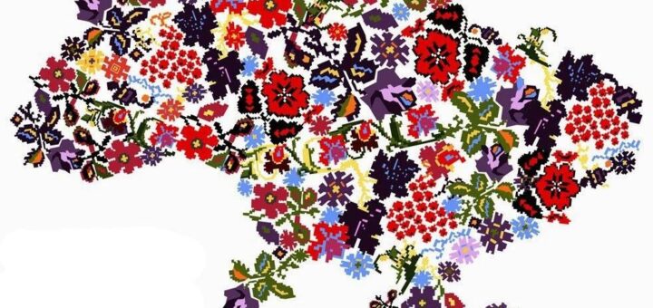 зображено вишиту мапу України