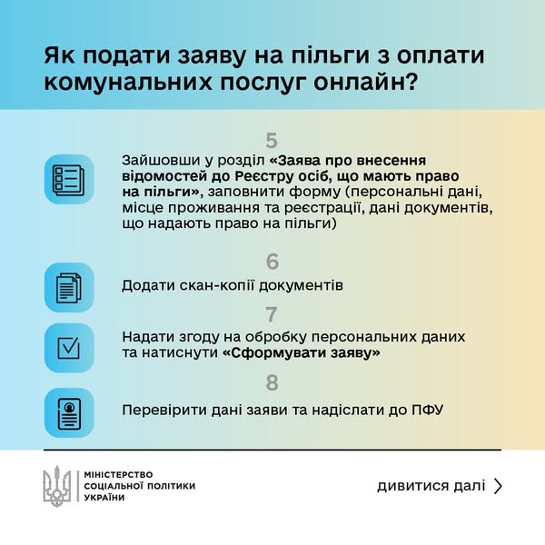 Як подати заяву на пільги з оплати комунальних послуг онлайн?
