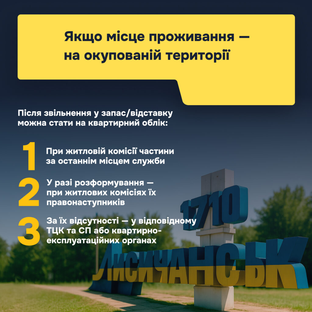 Реєстрація військовослужбовців за місцем служби за наявності власного житла