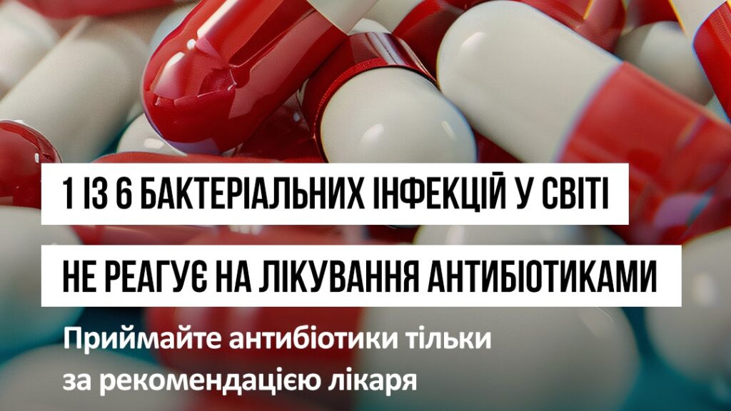 Всесвітній тиждень обізнаності про стійкість до протимікробних препаратів: раціональне використання антибіотиків — наш спільний обов’язок