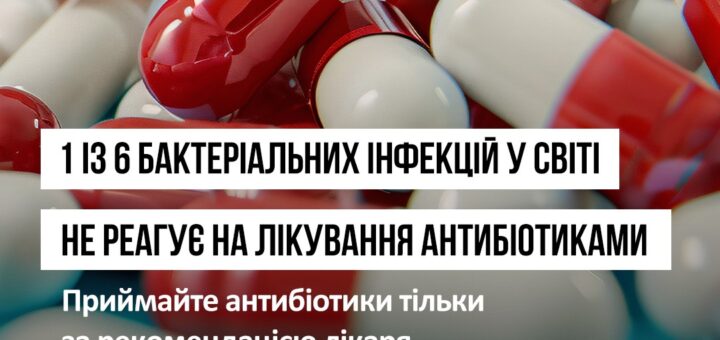 Всесвітній тиждень обізнаності про стійкість до протимікробних препаратів: раціональне використання антибіотиків — наш спільний обов’язок