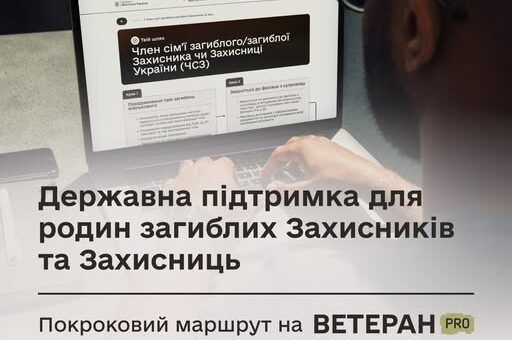 покроковий маршрут підтримки родин загиблих Захисників та Захисниць на «Ветеран Pro»