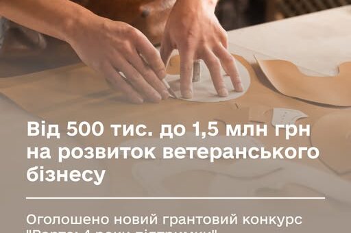 Старт нового грантового конкурсу "Варто: 4 роки підтримки": до 1,5 млн грн на розвиток бізнесу ветеранів і ветеранок