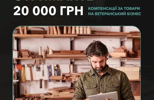 Плакат українською мовою у синьо‑білих тонах із логотипом «Дія» та папкою з документами, що рекламує новий розділ «Обрій.Робота».